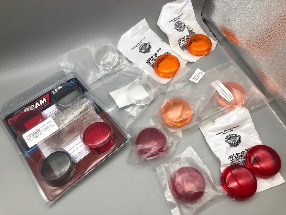 Turn Signal Lens Cover,Red,Orange Light Smoked tint for Harley Davidson *READ